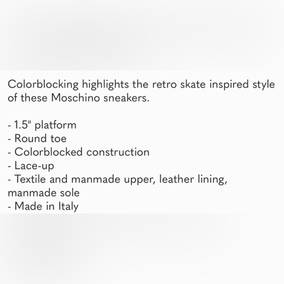 Moschino Kevin 40 Color block Sneakers New Size 38 - Picture 15 of 15